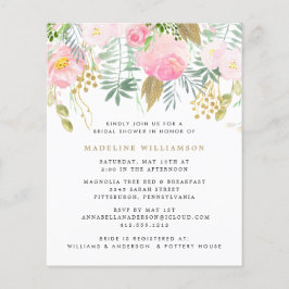 Budget Blush Gold Floral Bridal Shower