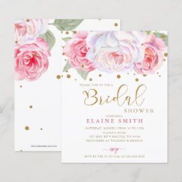 Budget Blush Gold Floral Bridal Shower