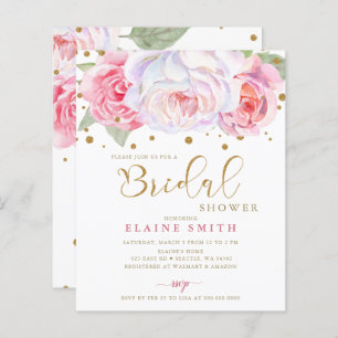 Budget Blush Gold Floral Bridal Shower