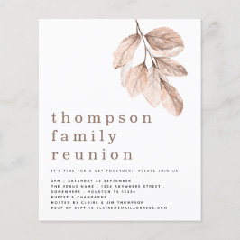 Budget Blush Leaves Family Reunion Party nodigt ui