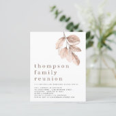 Budget Blush Leaves Family Reunion Party nodigt ui (Staand voorkant)