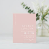 Budget Blush Modern Wedding Invitation (Staand voorkant)