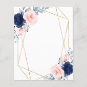 Budget Blush & Navy Graduation Party Uitnodiging (Achterkant)