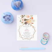 Budget Blush & Peach Floral Vrijgezellenfeest Flye Flyer (Enkel)