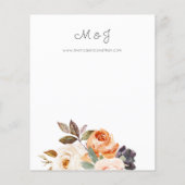 Budget Blush & Peach Floral Wedding Flyer (Achterkant)