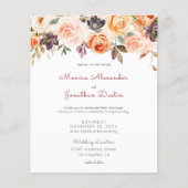 Budget Blush & Peach Floral Wedding Flyer (Voorkant)