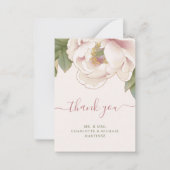 BUDGET Blush Peony Floral Weddenschap Hartelijk da Notitiekaartje (Voorkant)