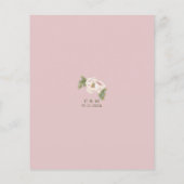 BUDGET Blush Peony Floral Weddenschap Save the Dat Flyer (Achterkant)