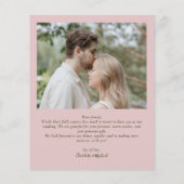Budget Blush Peony Flower Foto bedankt Flyer (Achterkant)