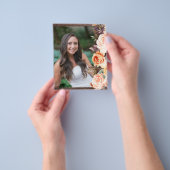 Budget Blush & Perzik Bloemige Rustieke Afstudeerf Flyer (Hand)