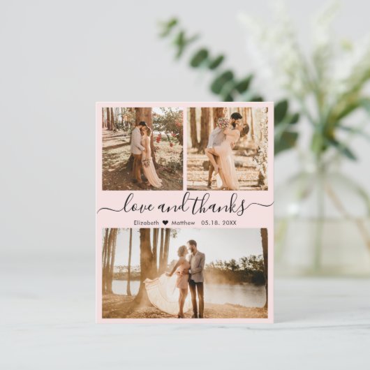 Budget Blush Photo Collage Weddenschap Hartelijk d (Staand voorkant)