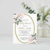 Budget Blush Pink Baby shower İnvitation (Staand voorkant)