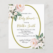 Budget Blush Pink Baby shower İnvitation (Voorkant)