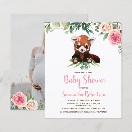 Budget Blush Pink Beer Baby shower (Voorkant / Achterkant)