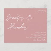Budget Blush Pink Calligraphy Photo Weddenschap V2 (Voorkant)