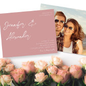 Budget Blush Pink Calligraphy Photo Weddenschap V2