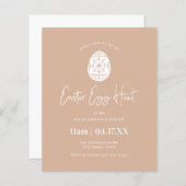 Budget Blush Pink Easter Egg Hunt Invite (Voorkant / Achterkant)