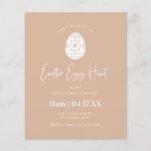Budget Blush Pink Easter Egg Hunt Invite (Voorkant)