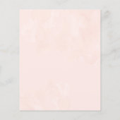 Budget Blush Pink Floral Baby shower Uitnodiging (Achterkant)