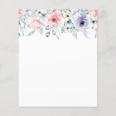 Budget Blush Pink Floral Baby Sprinkle Uitnodiging Flyer (Achterkant)