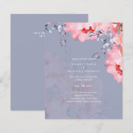 Budget Blush Pink Floral Dusty Blue Wedding
