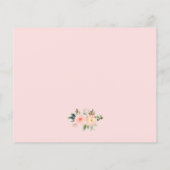 Budget Blush Pink Floral Hartelijk dank Flyer (Achterkant)
