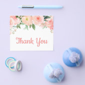 Budget Blush Pink Floral Hartelijk dank Flyer (Enkel)