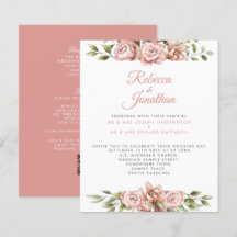 Budget Blush Pink Floral Paper Weddenschap