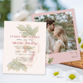 BUDGET Blush Pink Floral Photo Weddenschap