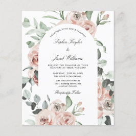 Budget Blush Pink Floral Rozen Weddenschap