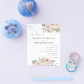 Budget Blush Pink Floral & Succulent Wedding Flyer (Enkel)