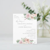 Budget Blush Pink Floral & Succulent Wedding V2 (Staand voorkant)