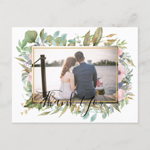 BUDGET Blush Pink Floral Weddenschap Briefkaart