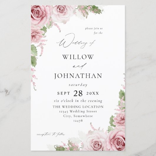 Budget Blush Pink Floral Wedding (Voorkant)