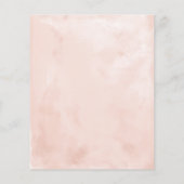 Budget Blush Pink Flowers Baby shower Invitation (Achterkant)