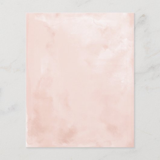 Budget Blush Pink Flowers Baby shower Invitation (Achterkant)