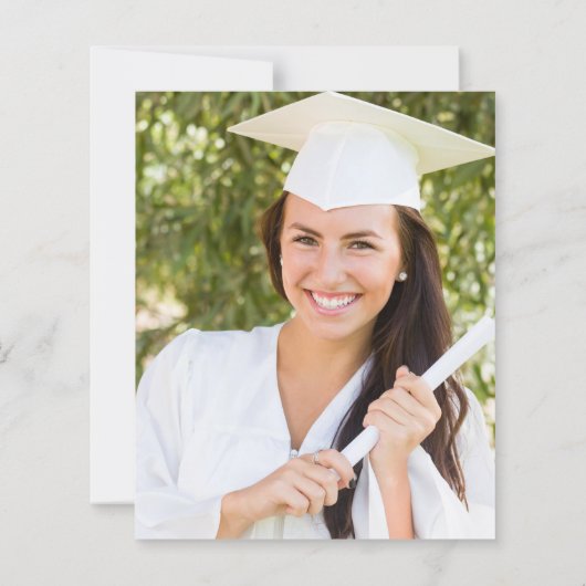 Budget Blush Pink Gold Agaat Afstuderen Uitnodigen (Achterkant)