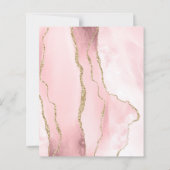 Budget Blush Pink Gold Agate Weddenschap (Achterkant)