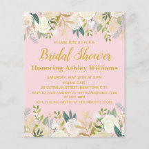 Budget Blush Pink & Gold Bridal Shower
