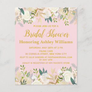 Budget Blush Pink & Gold Bridal Shower