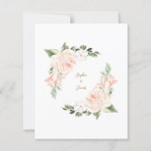 Budget Blush Pink Gold Floral Weddenschap (Achterkant)
