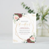 Budget Blush Pink & Gold Modern Geometric Wedding (Staand voorkant)