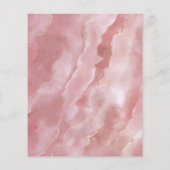Budget Blush Pink Marble Wedding Menu (Achterkant)