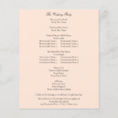 Budget Blush Pink Pastel Wedding Ceremony Flyer (Achterkant)