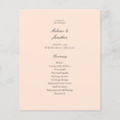 Budget Blush Pink Pastel Wedding Ceremony Flyer (Voorkant)