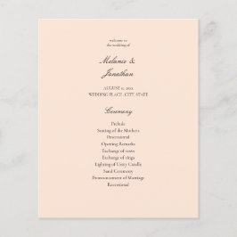 Budget Blush Pink Pastel Wedding Ceremony Flyer