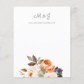 Budget Blush Pink & Peach Floral Wedding (Achterkant)