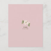 BUDGET Blush Pink Pony Floral Weddenschap Uitnodig (Achterkant)