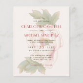 BUDGET Blush Pink Pony Floral Weddenschap Uitnodig (Voorkant)