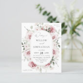 Budget Blush Pink Rose & Eucalyptus Floral Wedding (Staand voorkant)